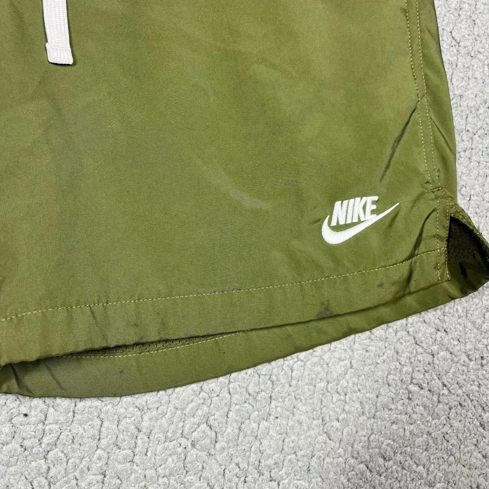 Nike Mens Sportswear Woven Flow Shorts Olive Green AR2382-326 Size Small